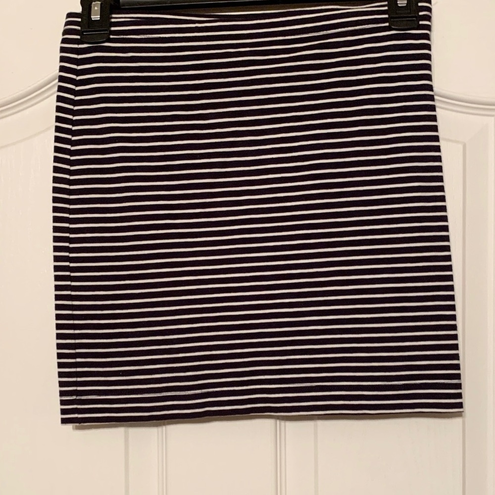Navy & White Striped Tube Skirt
